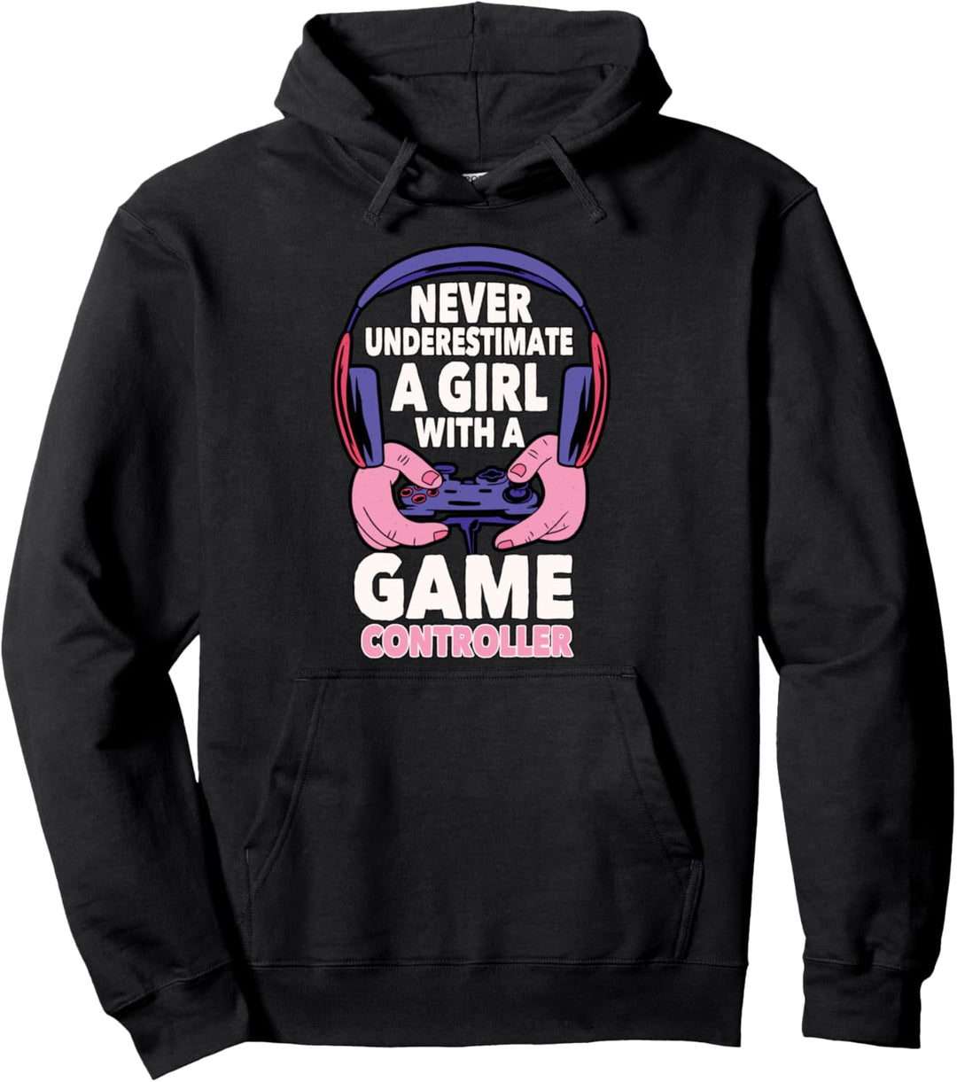 Damen Unterschätzen Gaming Zocken Gamer Girl Gamerin Gaming Pullover Hoodie