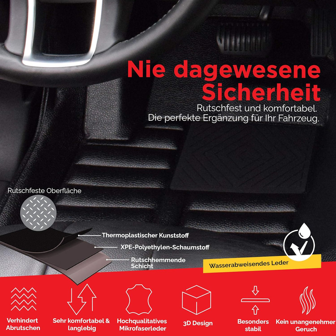 fussmattenprofi.com Auto Fussmatten Kompatibel mit BMW 3 (E90/E91) Baujahr 2005-2013 I 100% Passgena
