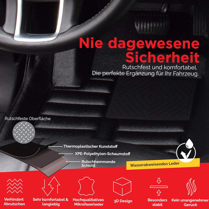fussmattenprofi.com Auto Fussmatten Kompatibel mit BMW 1 (F20) Baujahr 2011-2019 I 100% Passgenau Ge