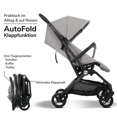 my junior® Buggy PICO² | bis 22kg | Einhand AutoFold-Klappmechanismus | Ergonomische Liegeposition n