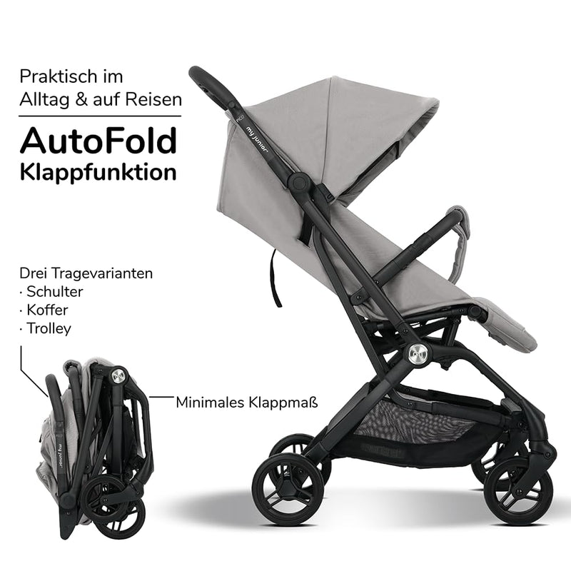 my junior® Buggy PICO² | bis 22kg | Einhand AutoFold-Klappmechanismus | Ergonomische Liegeposition n