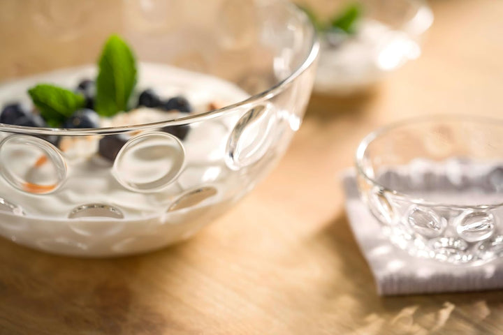 LEONARDO HOME CUCINA OPTIC Schalenset • 5 tlg. Set • Strukturierte Glasschalen im klaren Design • Pa