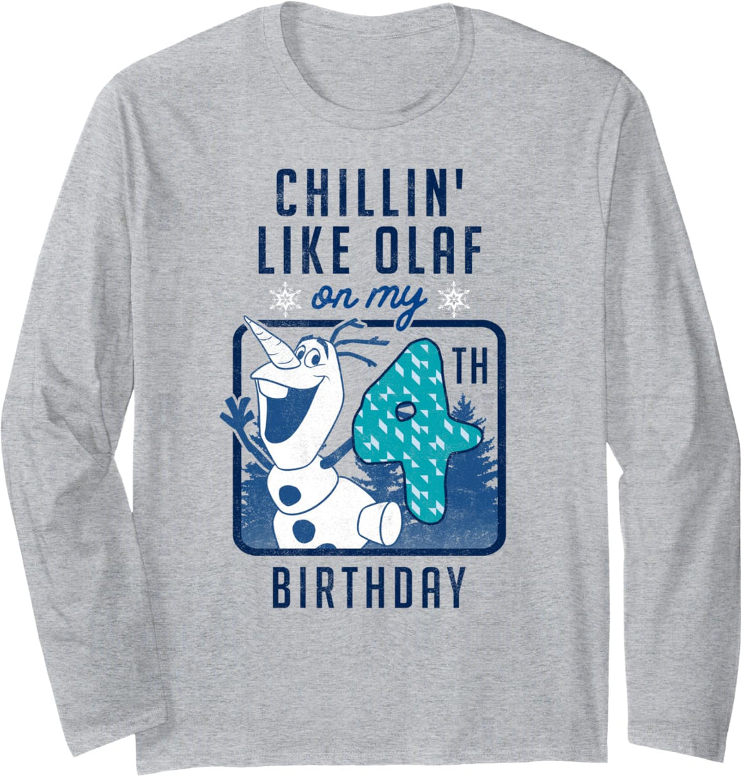 Disney Frozen Olaf Chillin' On My 4th Birthday Langarmshirt