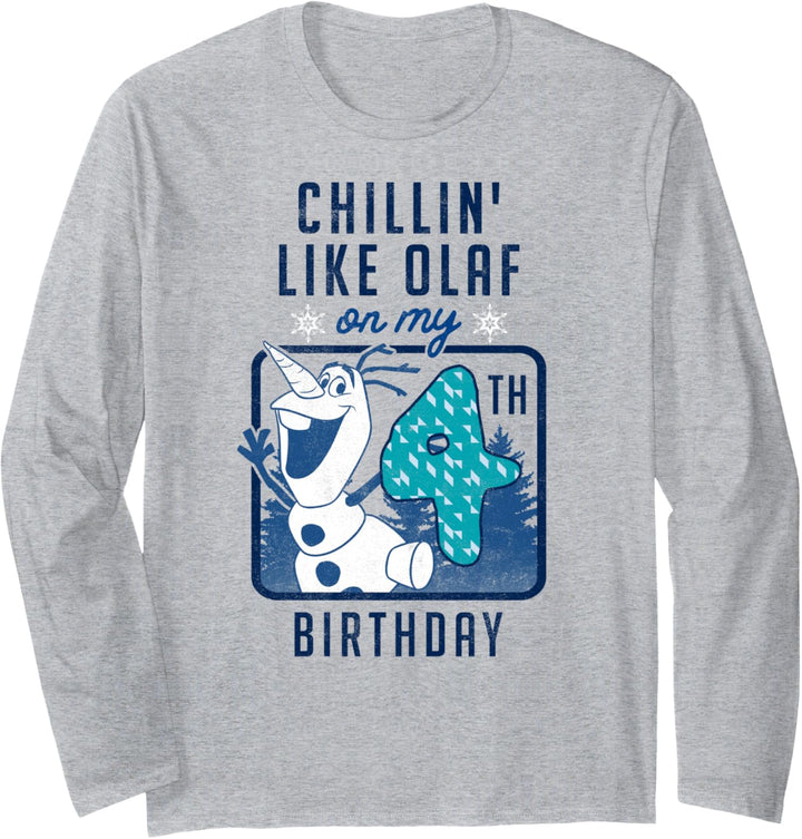 Disney Frozen Olaf Chillin' On My 4th Birthday Langarmshirt