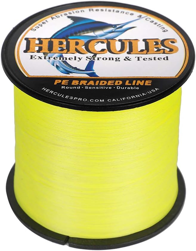 HERCULES Super Cast 100m - 2000m Yards Geflochtene Angelschnur 10lb - 300lb Test für Salzwasser Süss