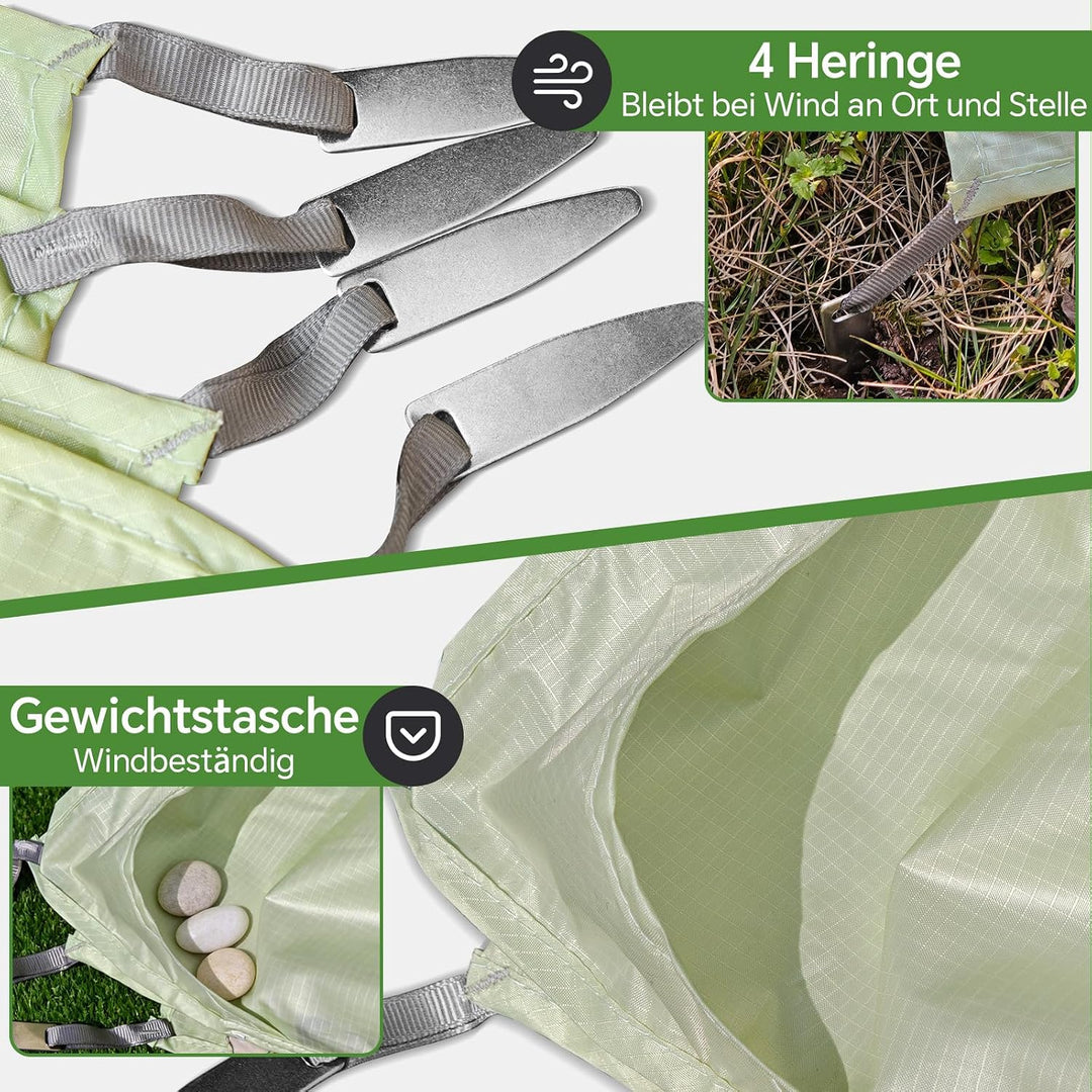 Wasserfeste Picknickdecke XXL (150x210 / 210x220 cm) - Ultraleichte Stranddecke Sandfrei &amp; Faltbar,