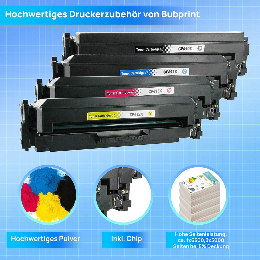 410A Toner kompatibel als Ersatz für HP 410X für Color Laserjet Pro MFP M477fdw M377dw M477fdn M477f