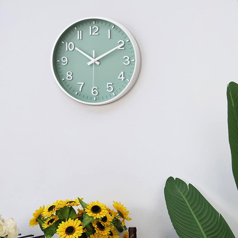 HZDHCLH Funkuhr 30 cm Grosses Ziffernblatt Wanduhr Geräuschlos,Geeignet für Schule, Zuhause, Wanddek