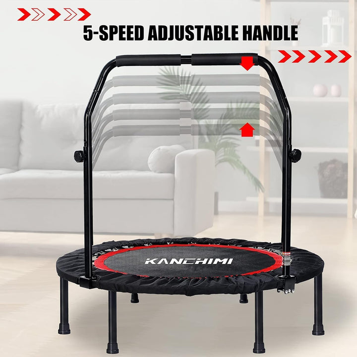 Kanchimi Faltbar Mini Fitness Indoor Exercise Workout Rebounder Sport Trampolin mit Griff 48 inch（12