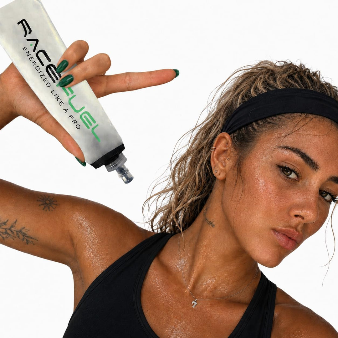 RACEFUEL Soft Flask 150ml – Faltbare Trinkflasche inkl. Energy Gel Rezept (QR-Code) – BPA-frei &amp; lei