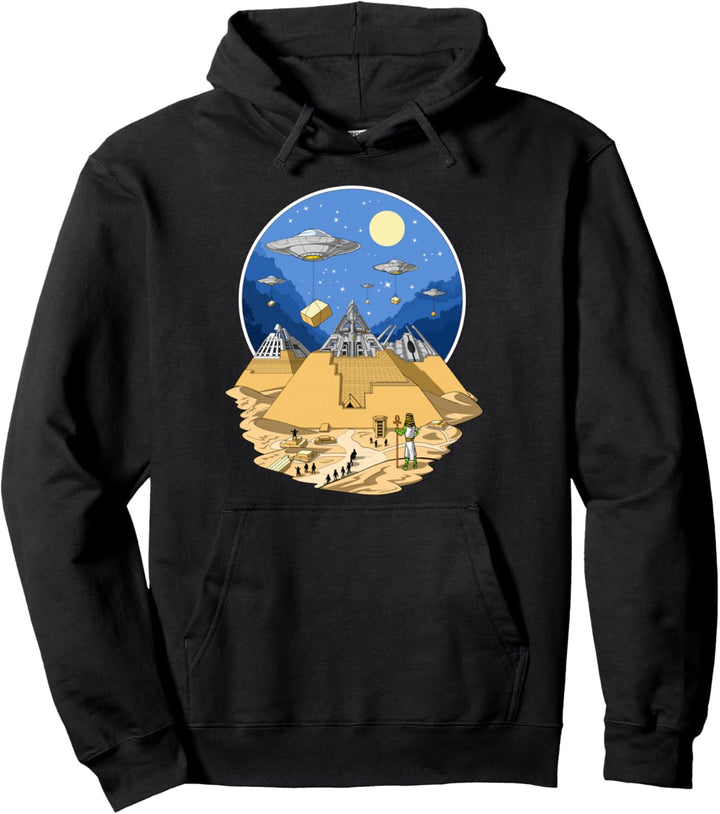 ägyptische Pyramiden Entführung Ausserirdische Alien UFO Pullover Hoodie