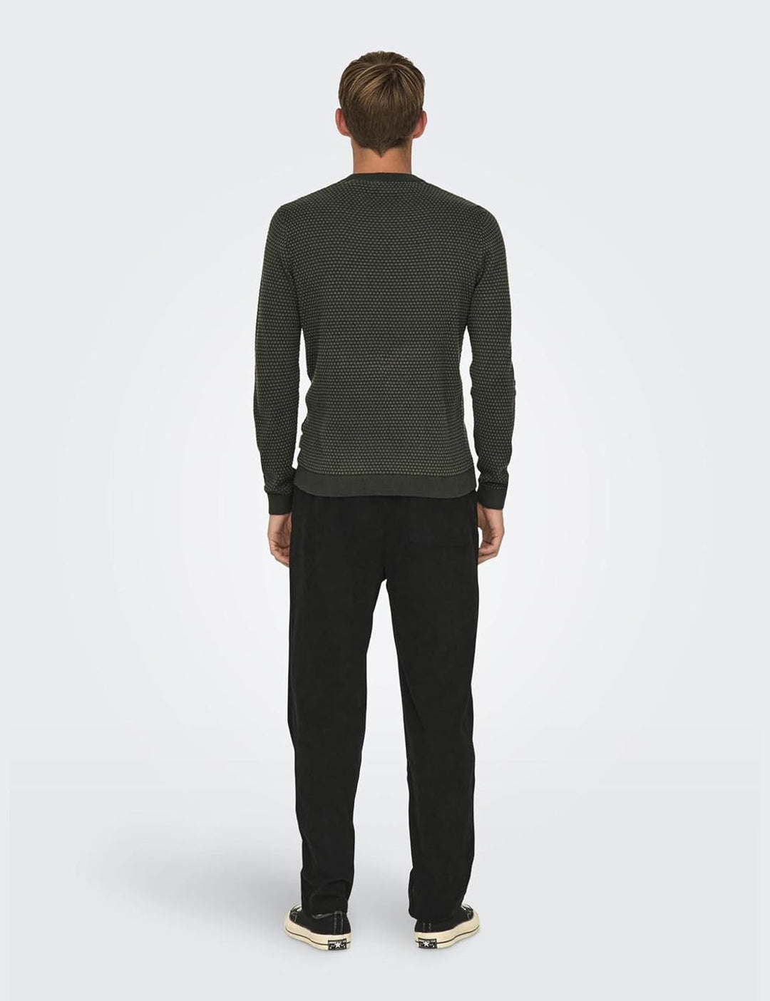 ONLY & SONS Herren Strickpullover XS Rosin/Pattern:forest Night Dots, XS Rosin/Pattern:forest Night