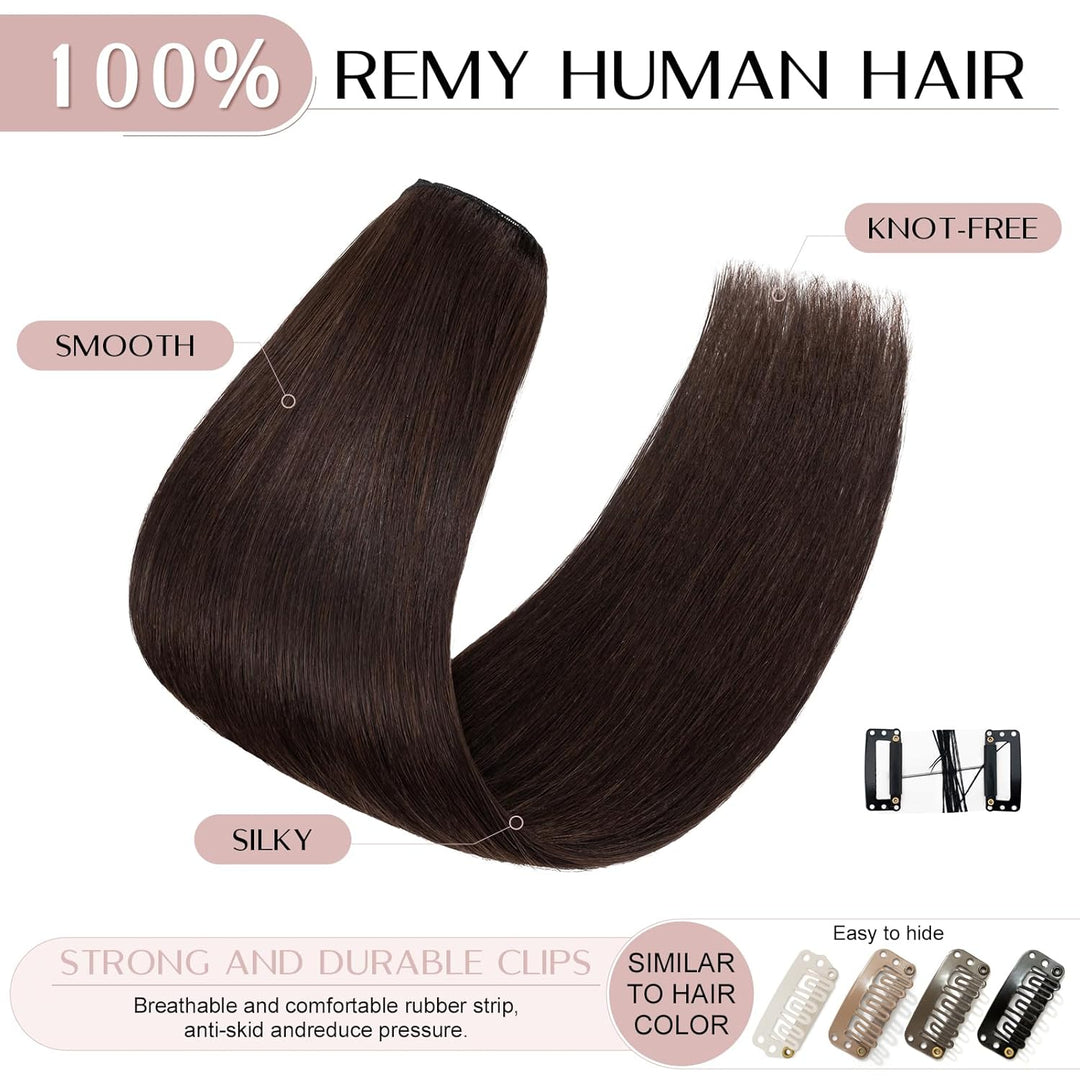 SEGO Clip in Extensions Echthaar 8 Tressen Haarverlängerung günstig Haarteil 100% Remy Human Haar dü
