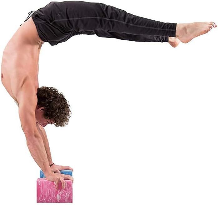 Yoga Block - 1 oder 2 PC-Set - Einzigartiger starker/Fester/Leichter Eva-Schaumblock/Ziegel (Lila x