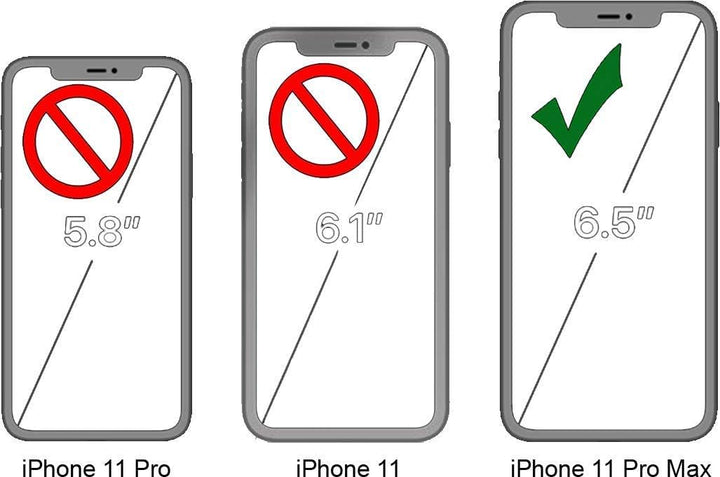 STILGUT Hülle kompatibel mit iPhone 11 Pro Max Case aus Leder, Premium Lederhülle, dünn - Schwarz iP