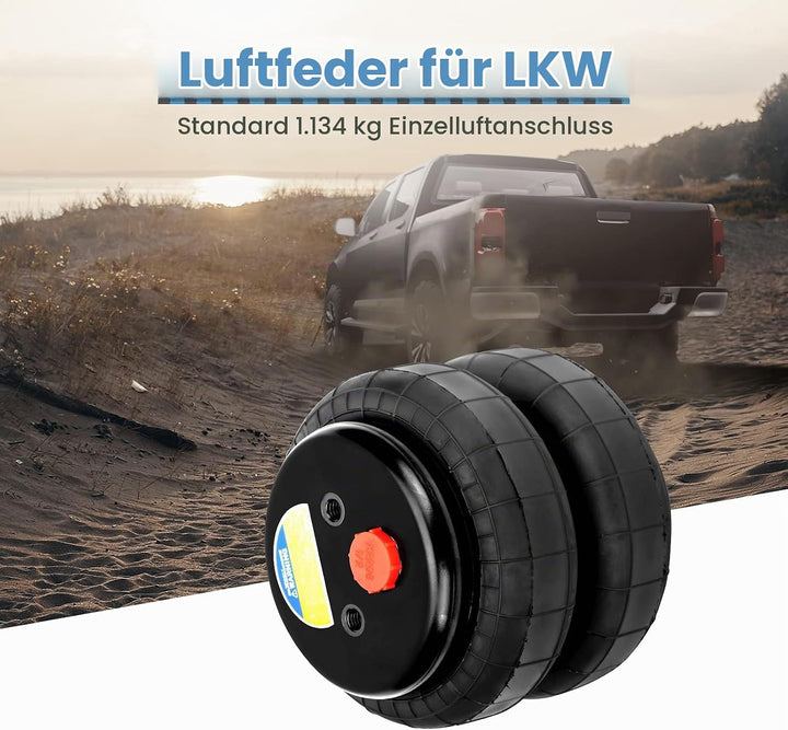 maXpeedingrods Paar Stossdämpfer Luftfederung Luftbalg Standard 2500 Pound hinten vorne