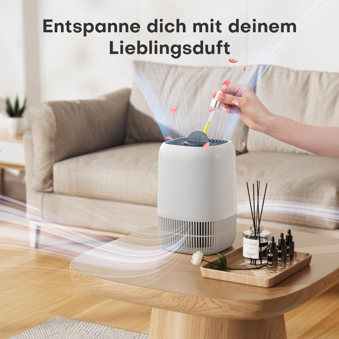 AROEVE Luftreiniger mit H13 HEPA 3-Stufen-Filter, Luftreiniger für Schlafzimmer, 5W Energieverbrauch