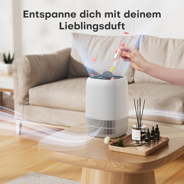 AROEVE Luftreiniger mit H13 HEPA 3-Stufen-Filter, Luftreiniger für Schlafzimmer, 5W Energieverbrauch