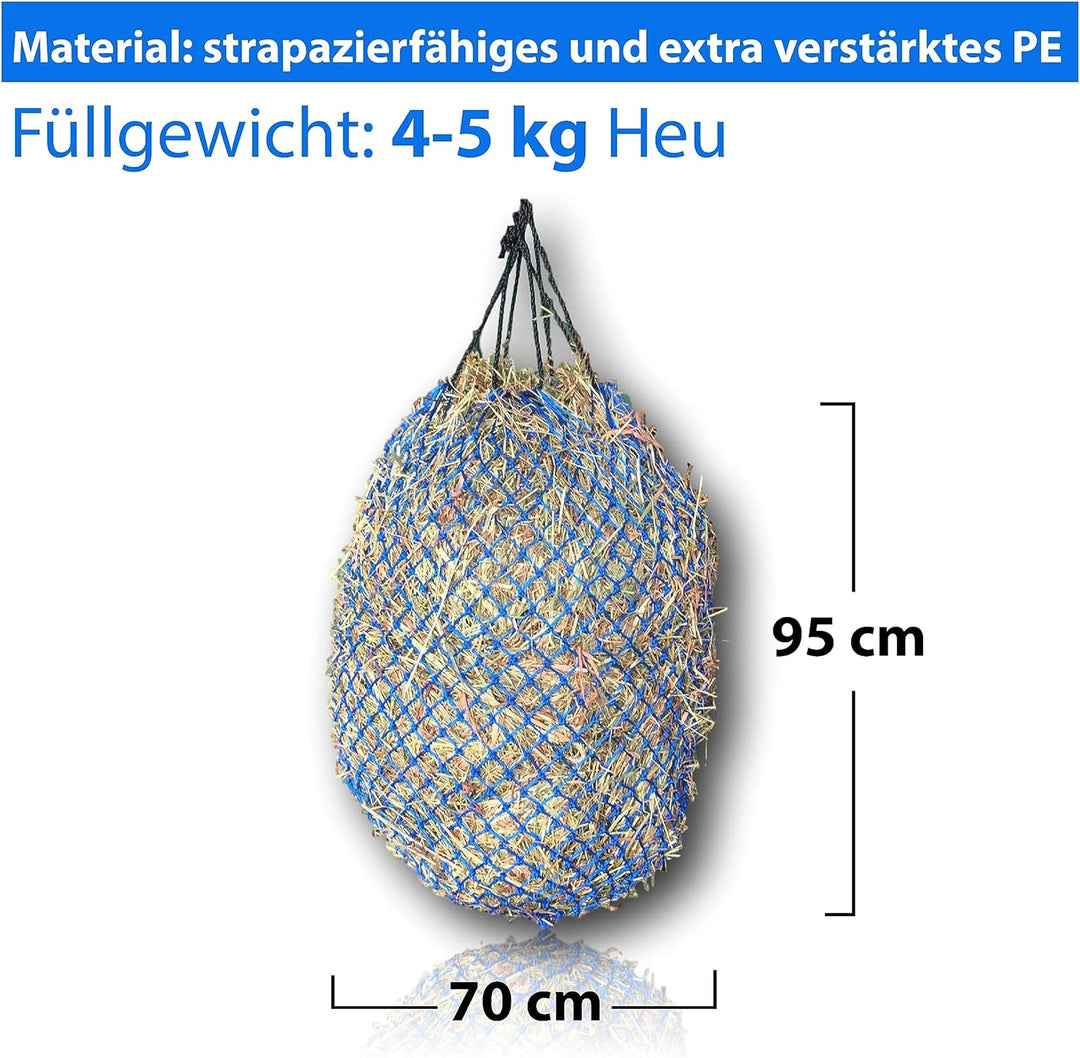 Extra grosses Heunetz für Pferde – 5cmx5cm Maschen - artgerechte Fütterung verbesserte Verdauung Heu