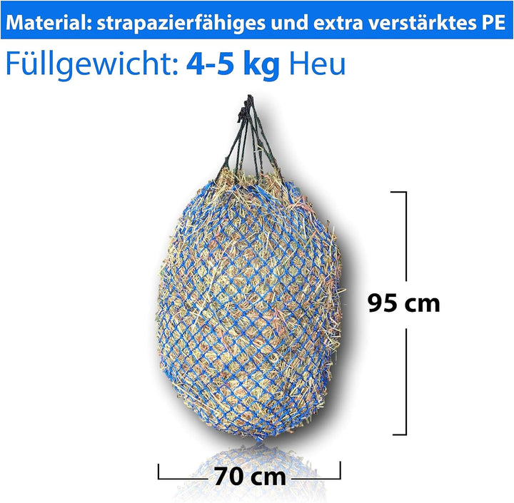 Extra grosses Heunetz für Pferde – 5cmx5cm Maschen - artgerechte Fütterung verbesserte Verdauung Heu