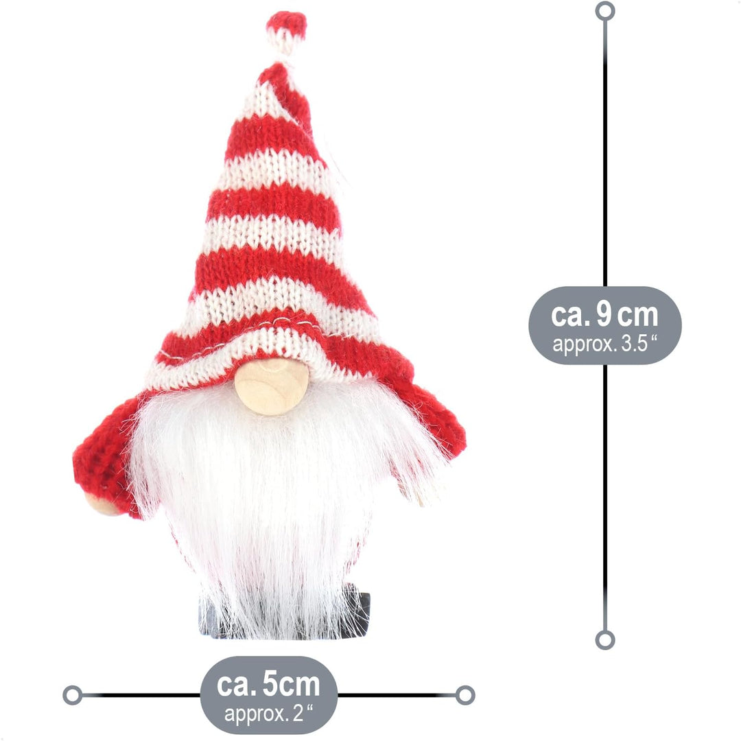 com-four® 12x Premium Weihnachtsbaum-Anhänger Wichtel - Wichtelfiguren-Anhänger als Geschenkanhänger