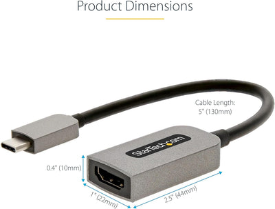 StarTech.com USB-C auf HDMI Adapter - 4K 60Hz Video, HDR10 - USB-C auf HDMI 2.0b Adapter Dongle - US