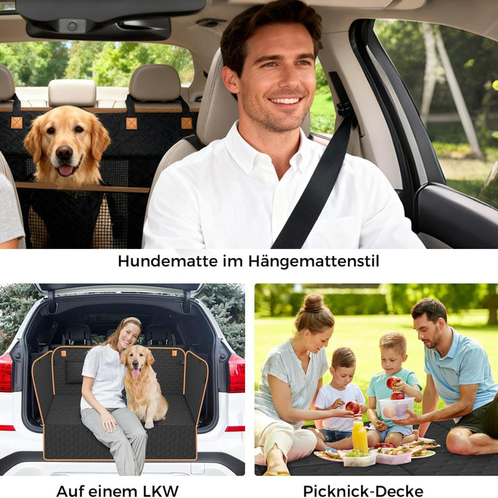 Hundedecke Auto Rücksitz, wasserdicht, Kratzfest Hunde-Autositz Rücksitz, für die meisten Autos, SUV