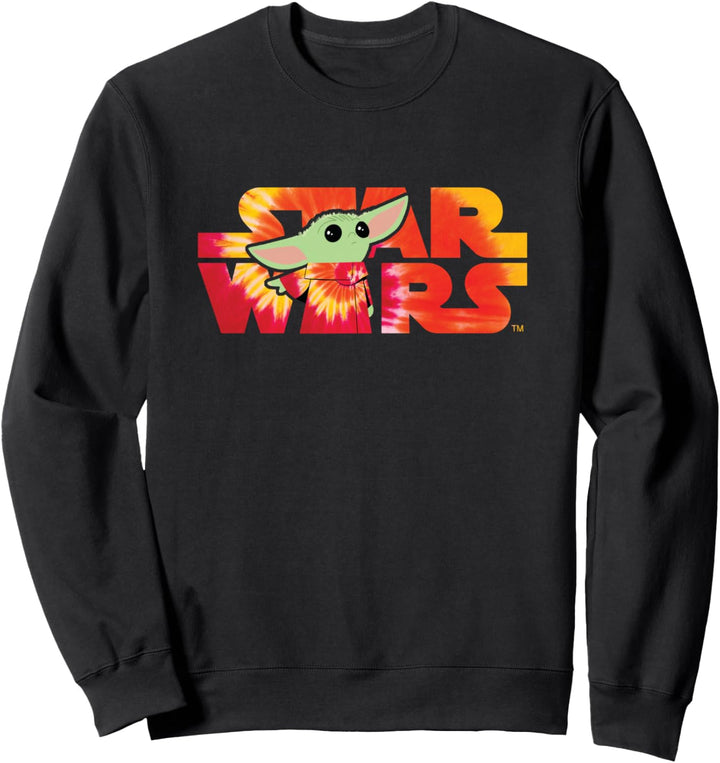 Star Wars Tie Dye Logo with The Child Sweatshirt