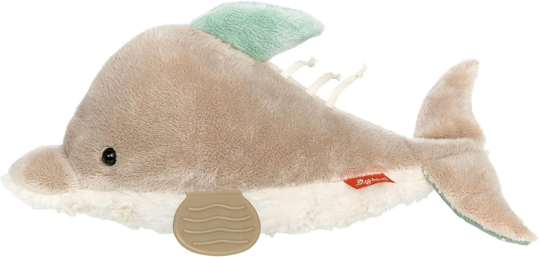 sigikid 43206 Aktiv-Delfin, Yellow für Mädchen und Jungen von 0 bis 12 Monaten Grau/Weiss, Grau/Wei&