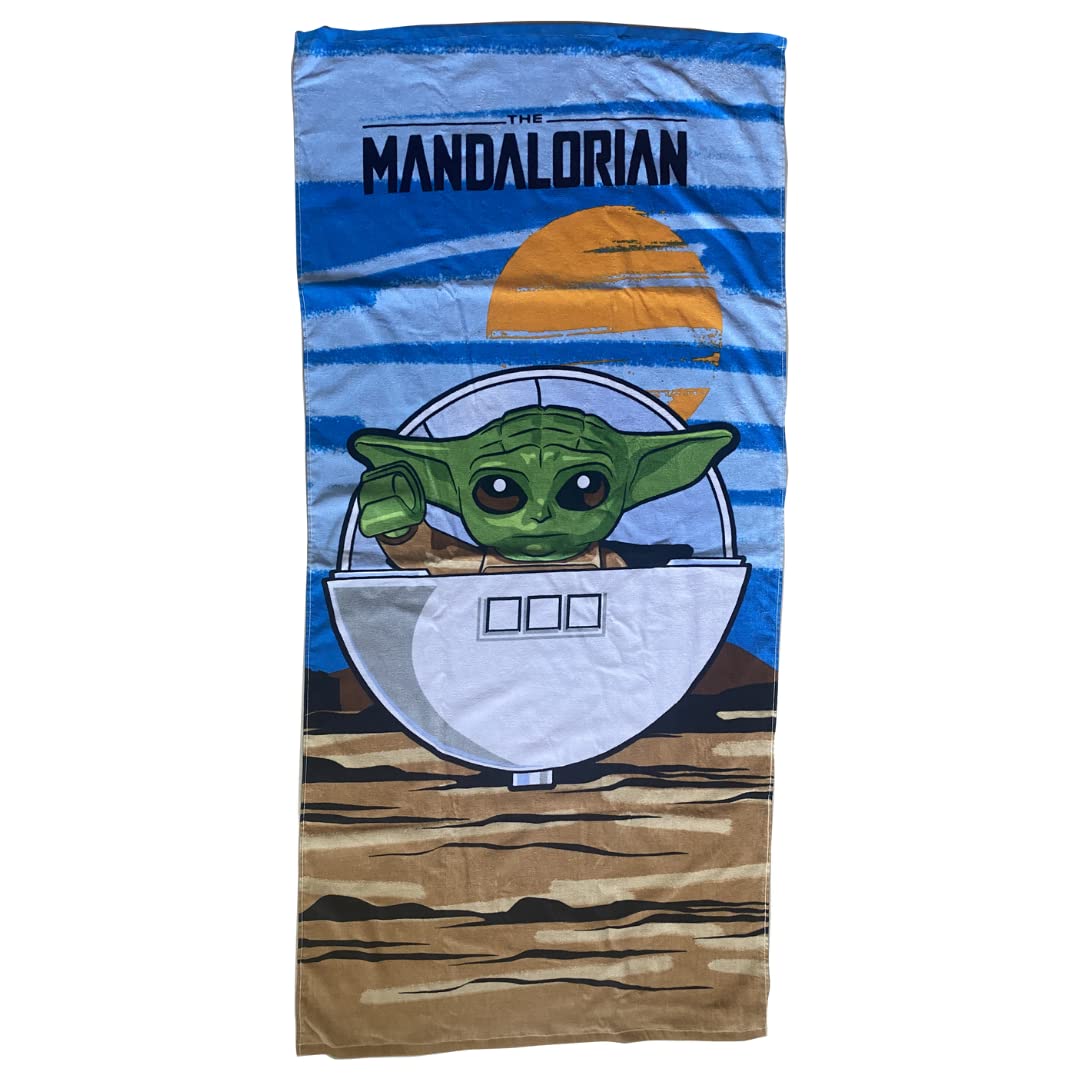 Franco Lego Star Wars The Child Mandalorian Super Soft Cotton Bath/Pool/Beach Towel 147.3 cm x 71.1