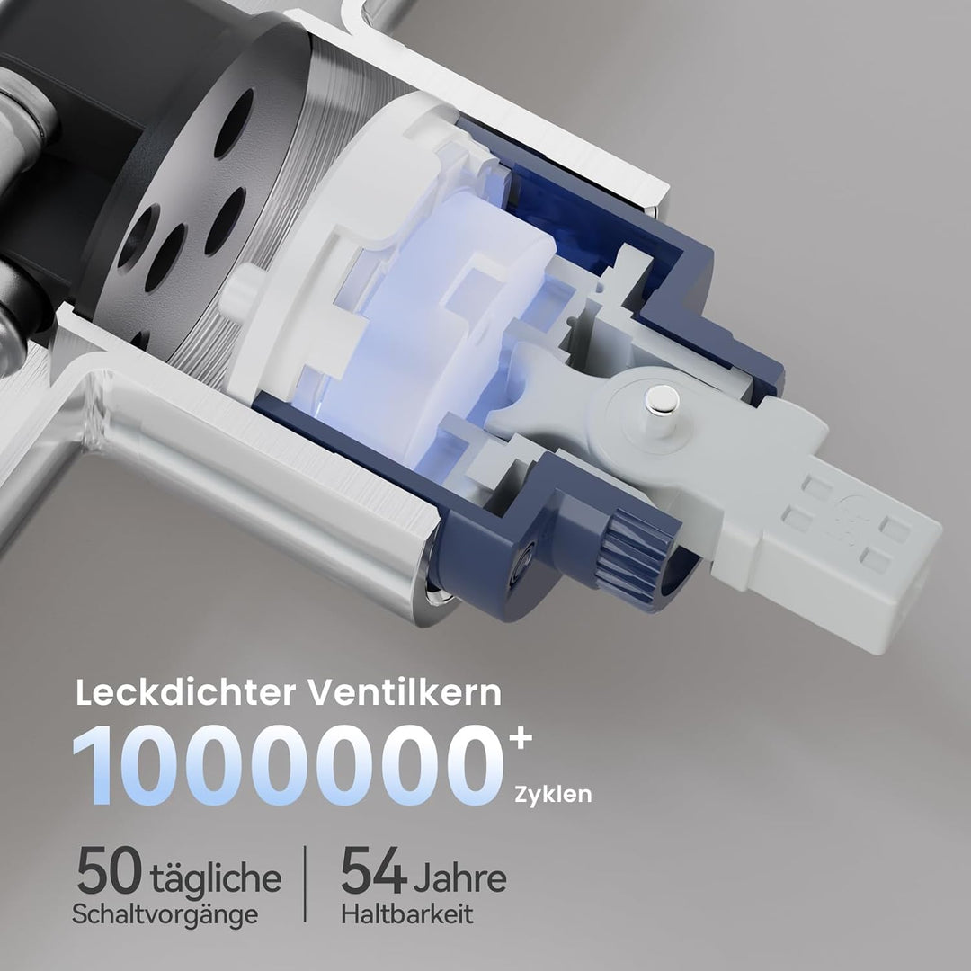 CECIPA Wasserhahn Küche Chrom, 360° Drehbar Hochdruck Armatur Küche, Armatur mit Brause, Chrom