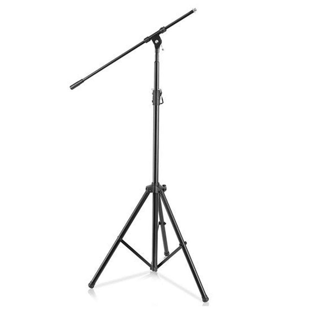 Pyle Mikrofonständer mit Galgenarm – Schweres Mikrofonstativ höhenverstellbar 130–200cm, stabil, 5/8