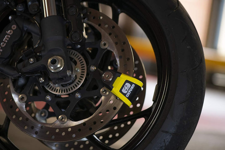 Oxford Motorcycle Quartz XD10 Disc Lock 10mm Pin Yellow UK Seller, Medium