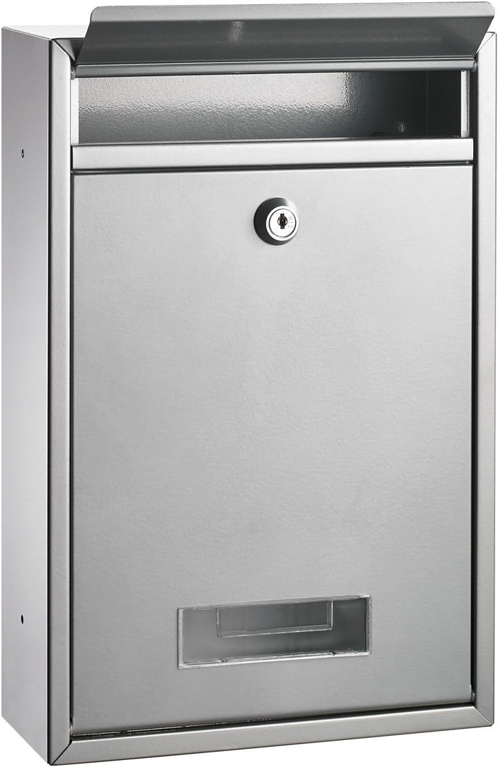 ALCO-Albert 8602 - Briefkasten, silber lackiert, ca. 32 x 22 x 9 cm