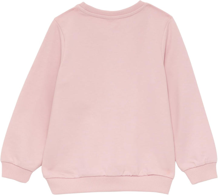 s.Oliver Unisex Sweatshirt mit Rippbündchen und kleinem Print-Detail 92-98 Zartrosa, 92-98 Zartrosa