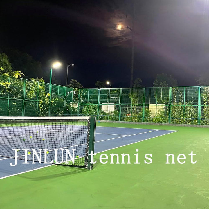 JINLUN Standard-Tennisnetz, robustes Outdoor-Tennisnetz, 12,7 m breit, 1,07 m hoch, HDPE-Netz, Schwa