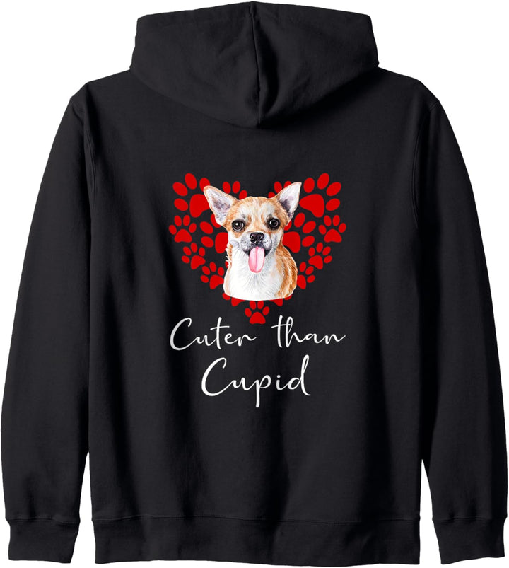 CHIHUAHUA Cuter Than Cupid Hunde Valentinstag Kapuzenjacke
