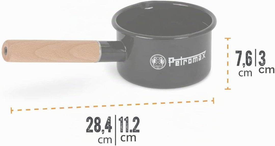 Petromax Emaille Stieltopf 0,5 l Schwarz, 0,5 l Schwarz