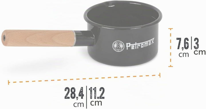 Petromax Emaille Stieltopf 0,5 l Schwarz, 0,5 l Schwarz