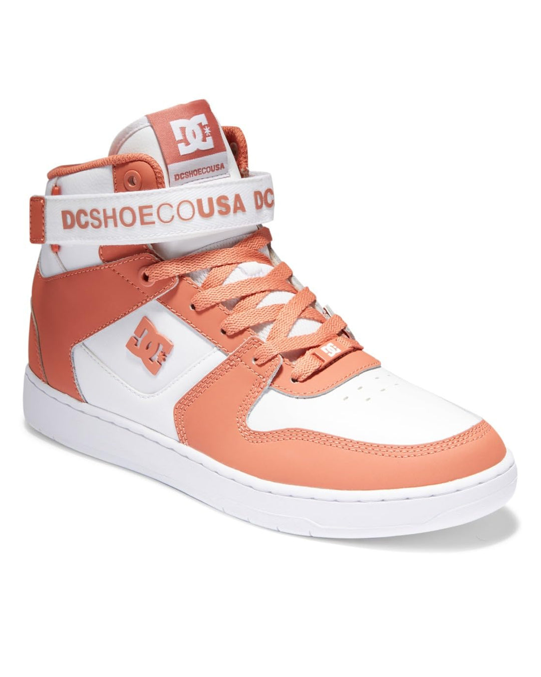 DC Shoes Herren Pensford Hi-High-top Leather Shoes for Men Sneaker, White Citrus