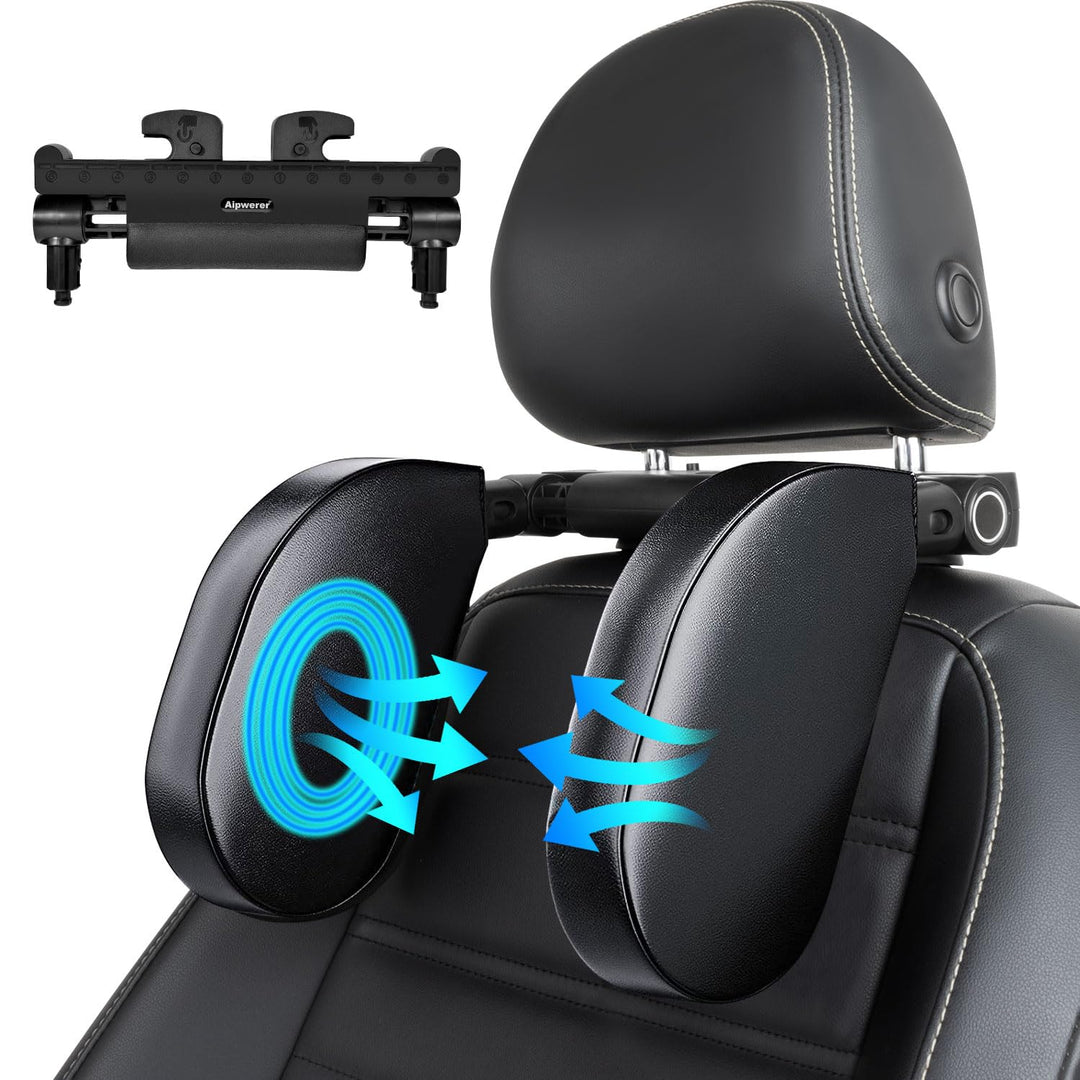 Aipwerer Kopfstütze Auto, Weichem Gedächtnisschaum,Einziehbare Abnehmbare Nackenstütze Autositz Seit