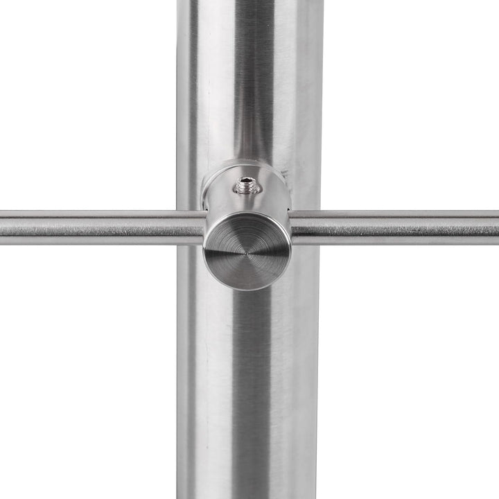 Relaxdays Treppengeländer Edelstahl Set, für Innen und Aussen, Handlauf, 1,0 m lang, 2 Pfosten, ohne