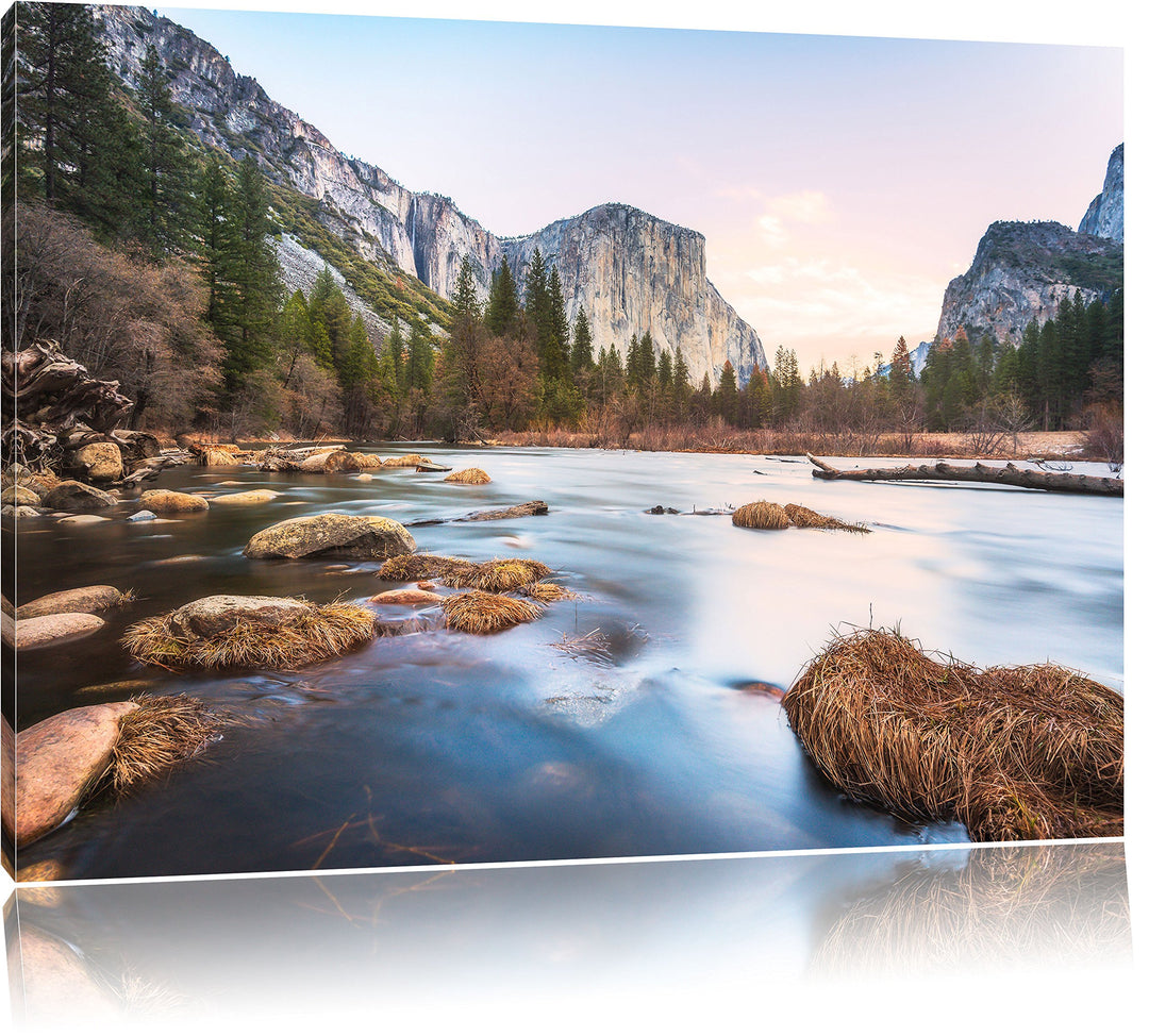 Pixxprint Yosemite National Park California, Format: 100x70 auf Leinwand, 100x70