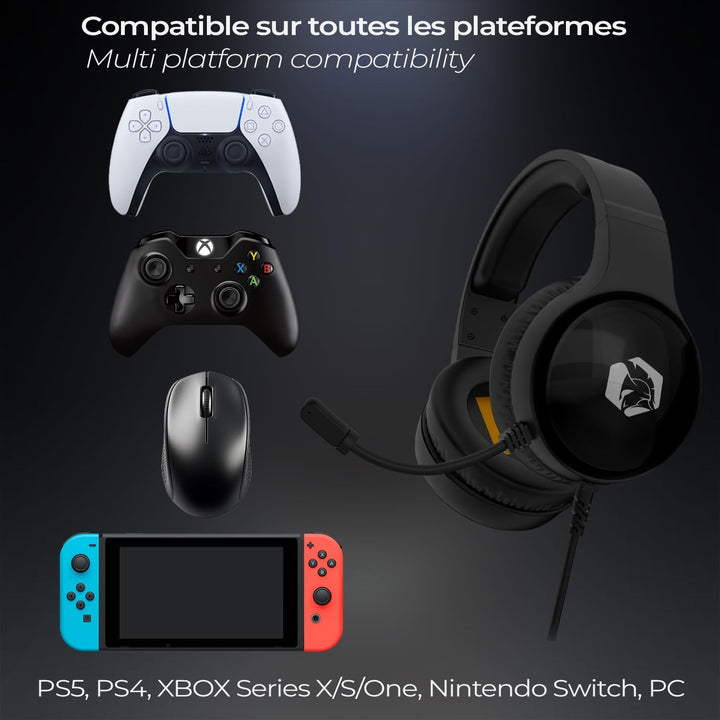 EMPIRE GAMING - Icarus S16 Gamer Kopfhörer RGB für PS5, PS4, Xbox One/Serie, PC, Mac, Smartphones, T