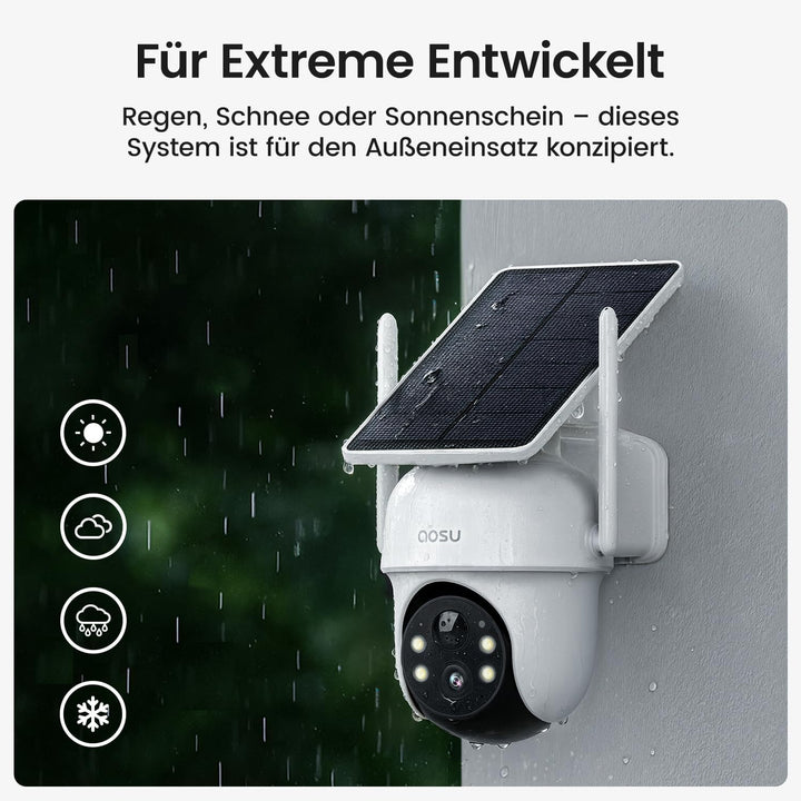 AOSU 2K 360 Grad Panorama Zusätzliche Kameras - Benötigt Homebase, Automatische Verfolgung, Farbe Na