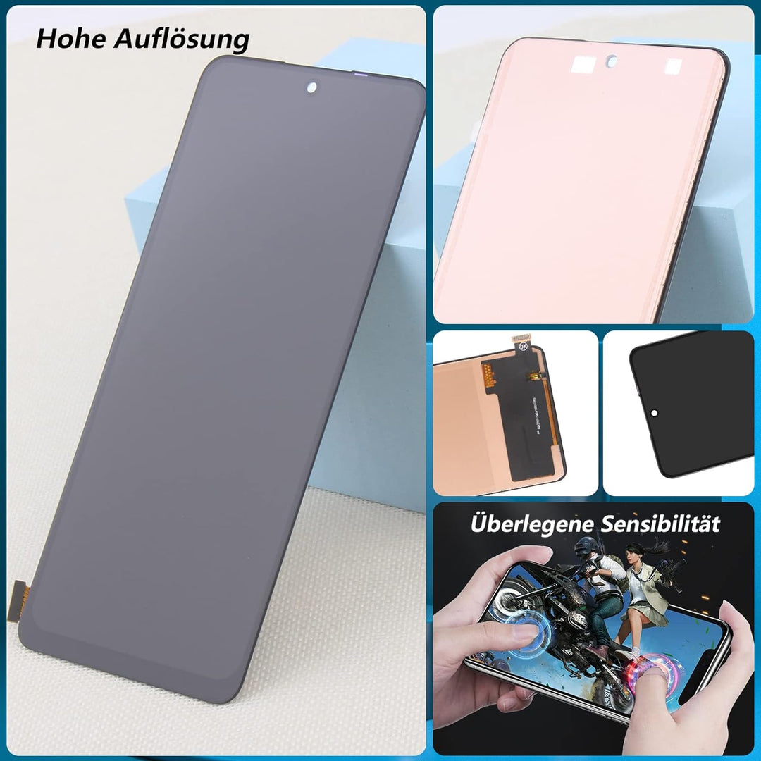 RongZy Kompatibel mit Xiaomi Redmi Note 10 Pro/Note 11 Pro 4G/5G/Note 10 Pro Max Ersatz Bildschirm L