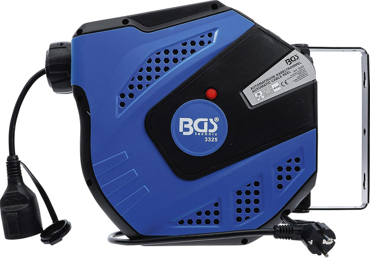 BGS 3325 | Automatische Kabeltrommel | 25 m + 1 m Zuleitung &amp; Güde 2882 Automatik Schlauchtrommel 15