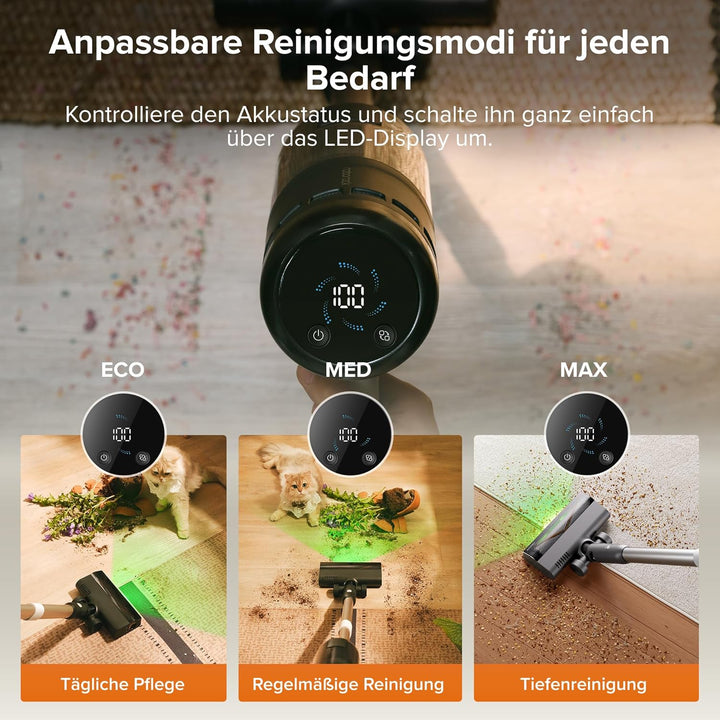 roborock H60 Hub Pro kabelloser Staubsauger mit automatischer Absaugstation, 170AW Saugleistung für