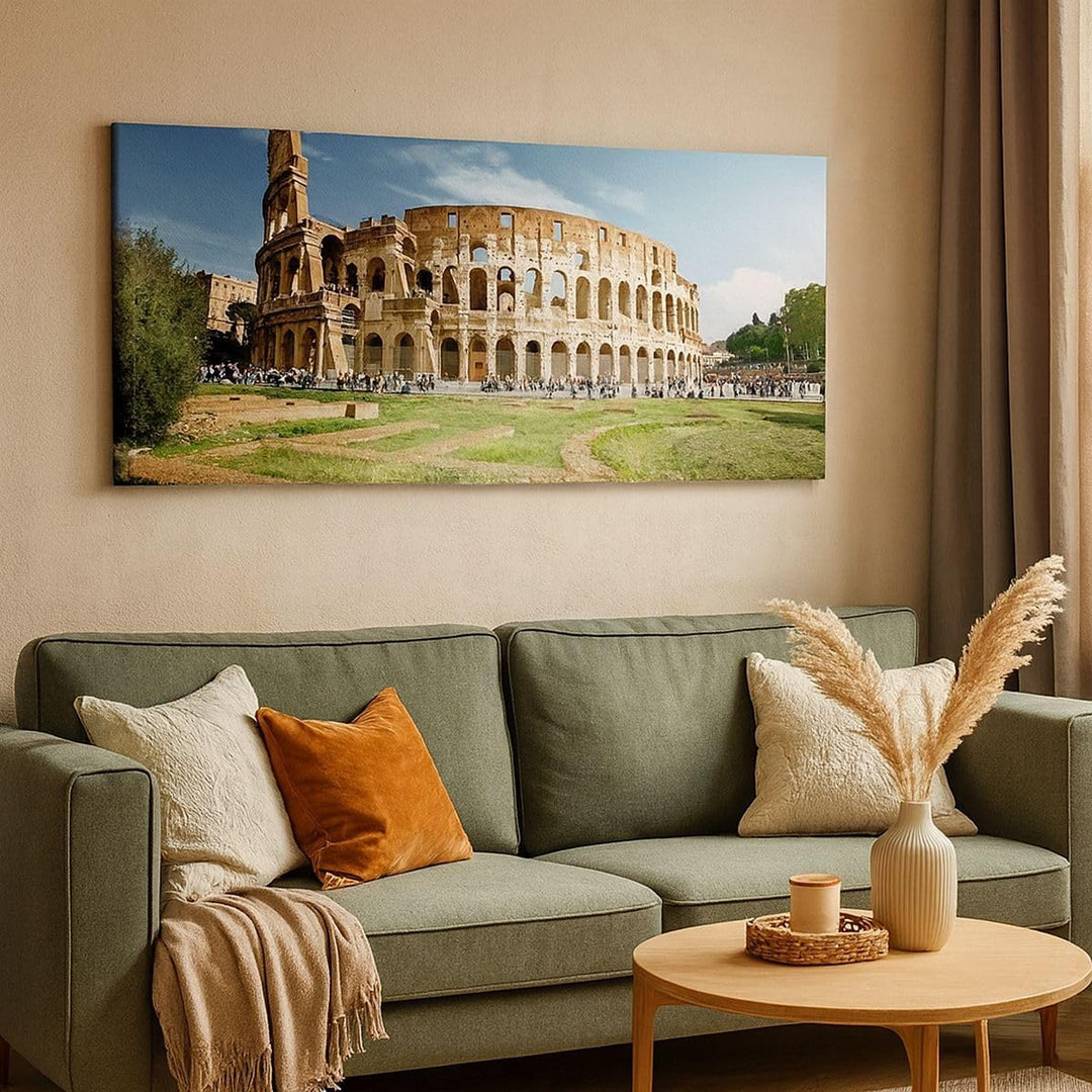 Wandbilder Dekoration Wohnzimmer Archäologie Architektur Italien Kolosseum Bilder auf Leinwand 120x5