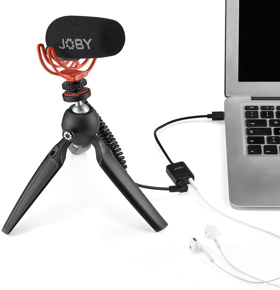 JOBY Wavo USB-Adapter, USB-Adapter für Wavo Mikrofon, Kompatibel with PCs, Laptops, Macs, tragbares